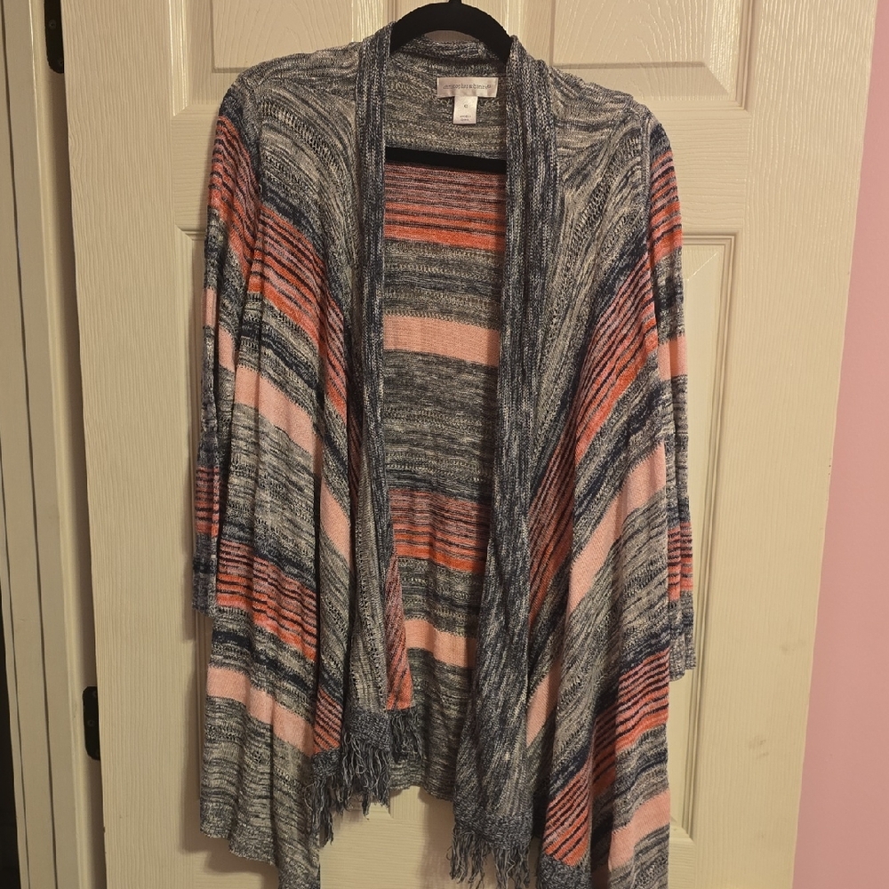 Christopher & Banks Multicolor Striped Cardigan